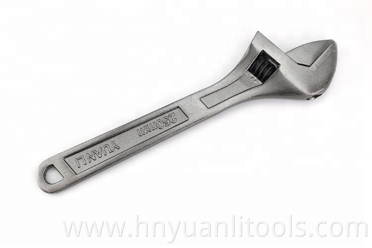 Chrome Vanadium Matte Nickel Plated Adjustable Wrench